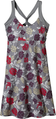 Patagonia Womens Morning Glory Dress - dames - jurk - maat L - grijs/rood/wit