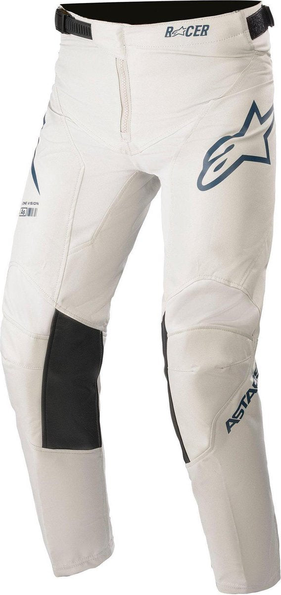 Alpinestars Youth Racer Braap Light Gray Dark Blue Motorcycle Pants 28