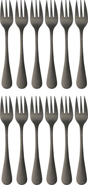 Dessertvorkjes 6dlg Zwart - set 2 stuks