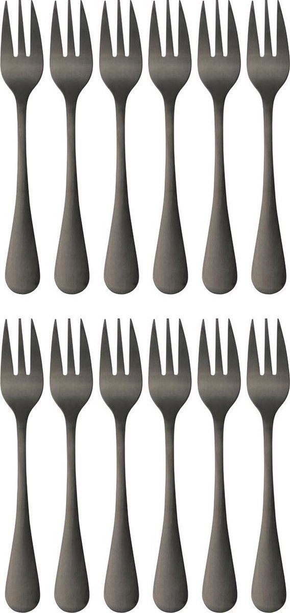 Dessertvorkjes 6dlg Zwart - set 2 stuks