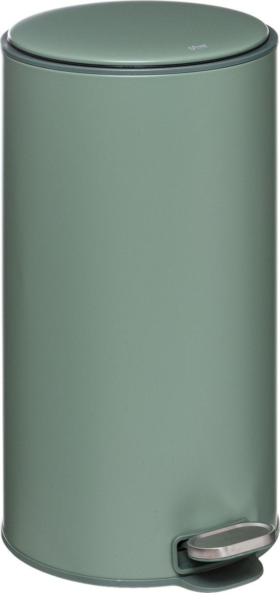5Five Delta Vuilnisemmer metaal Groen - Soft close - Anti geur actief koolstoffilter - Uitneembare emmer - 30L - Afvalemmer