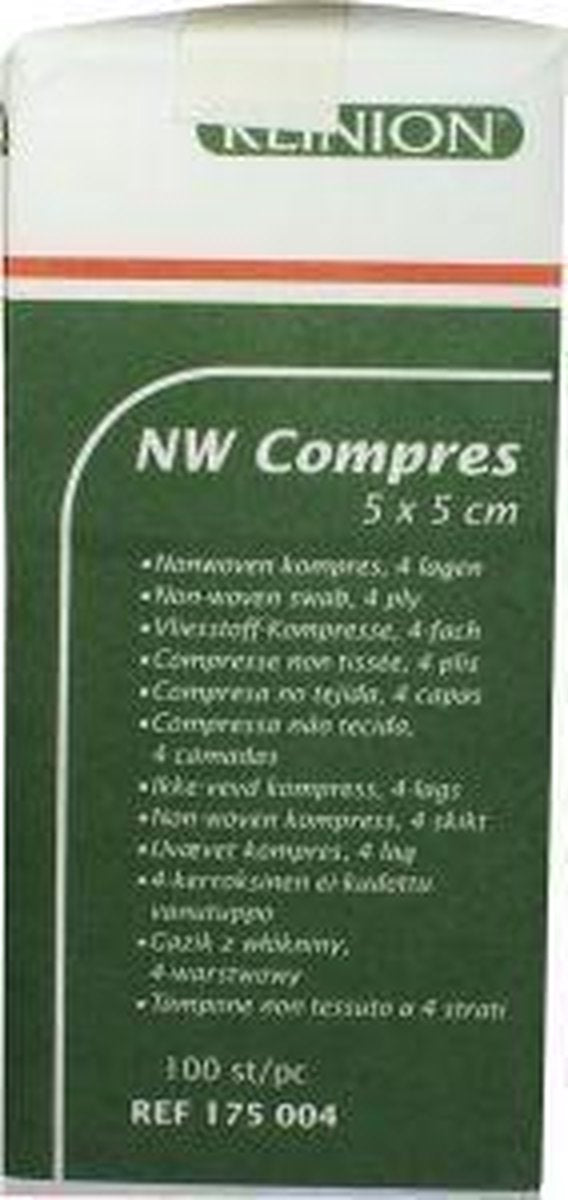 Klinion Non-Woven Compres (5 x 5 cm) - 100 stuks