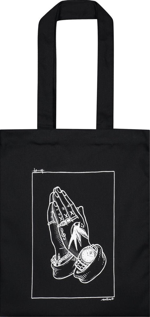 Collect The Label - Pray Tattoo Tas - Zwart - Unisex - One Size
