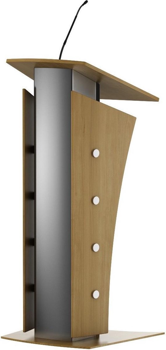 Eikenkleur hout/metalen katheder Armagosa