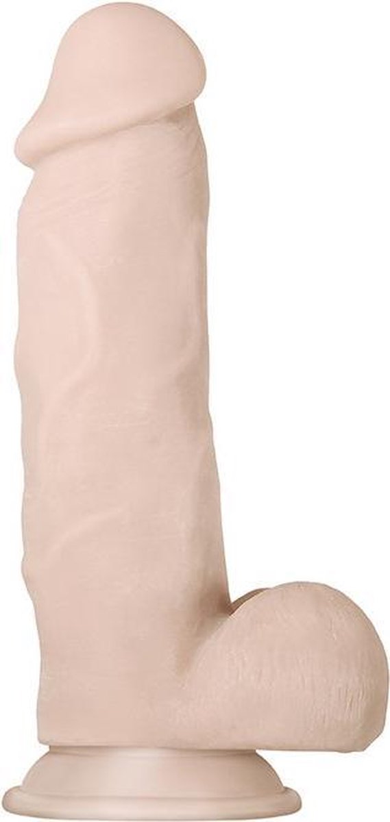 Evolved - buigzame dikke dildo met scrotum en zuignap 21