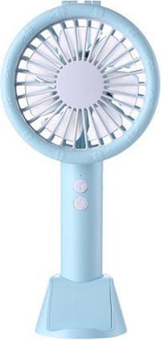 TF02 handheld bureaulamp ventilator mini draagbare USB mobiele telefoon houder ventilator (blauw)