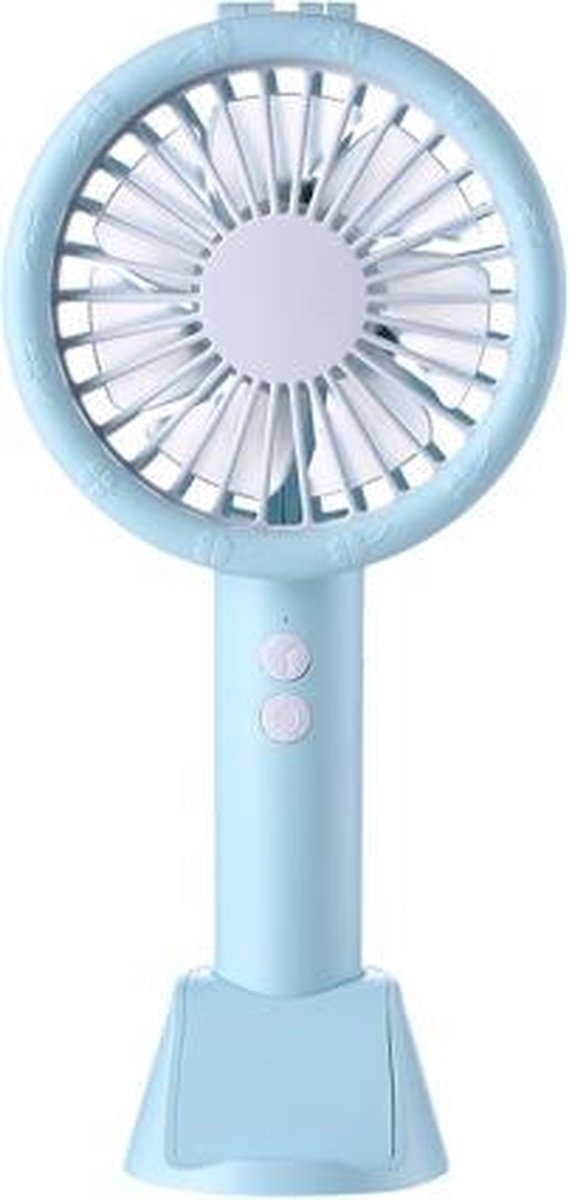 TF02 handheld bureaulamp ventilator mini draagbare USB mobiele telefoon houder ventilator (blauw)