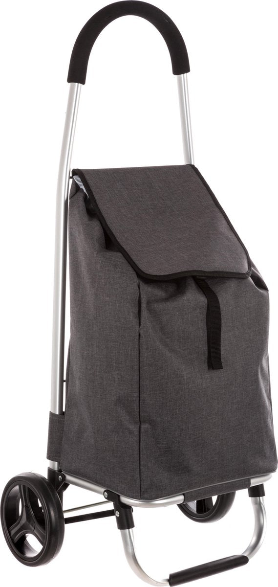 4Goodz Boodschappentrolley Lichtgewicht met grote wielen - 50 liter - Grijs