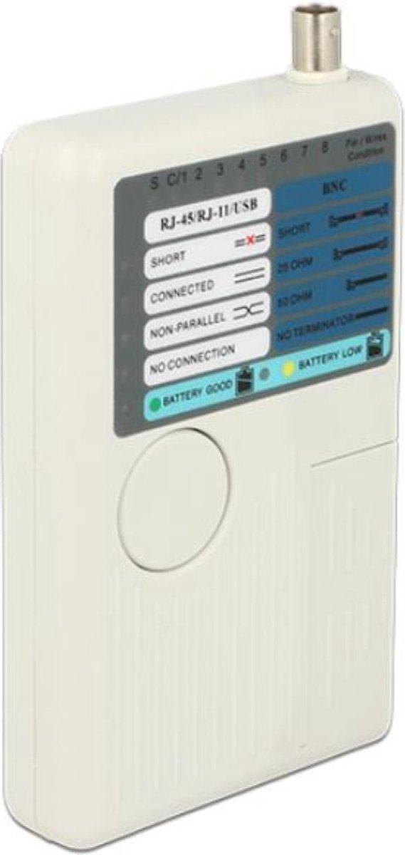 Kabel tester | Netwerkkabel tester | UTP tester | Coax tester | USB kabel tester | RJ45 | RJ11| RJ12 | USB | BNC | Allteq