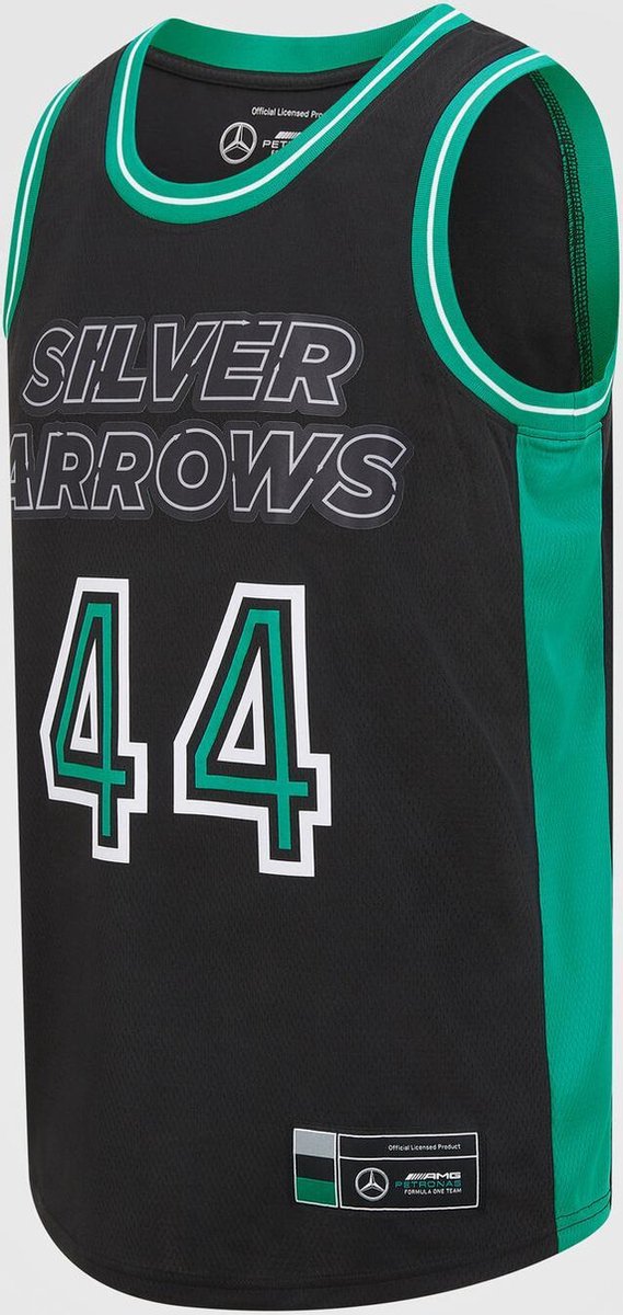 Mercedes F1 Lewis Hamilton Basketball Shirt #44 - Formule 1 - Maat M-