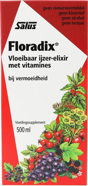 Salus Floradix IJzer-elixir – Bij vermoeidheid – Voedingssupplement – 500 ml