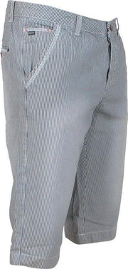 MZ72 - Heren Jeans Short - Fervent - Gestreept - Donkergrijs