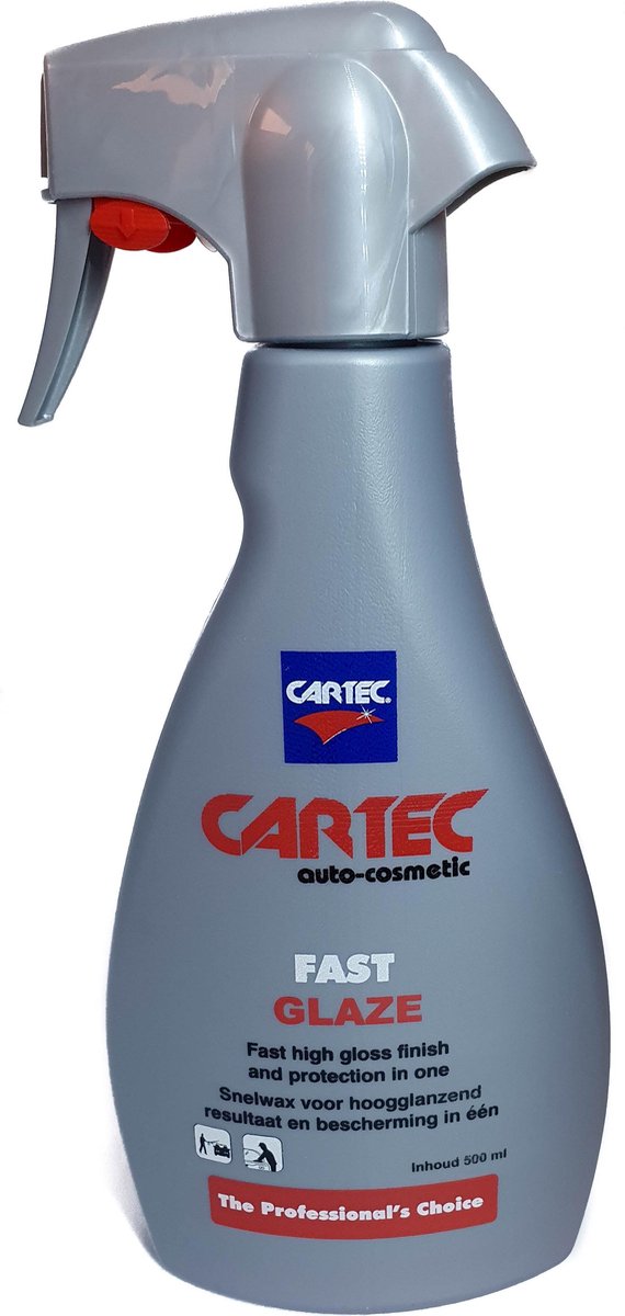Cartec Fast Glaze - 500 ml - Auto Poets - Auto Wax Spray - Snel Auto Wax - Hoogglanzend - Resultaat en Bescherming in één