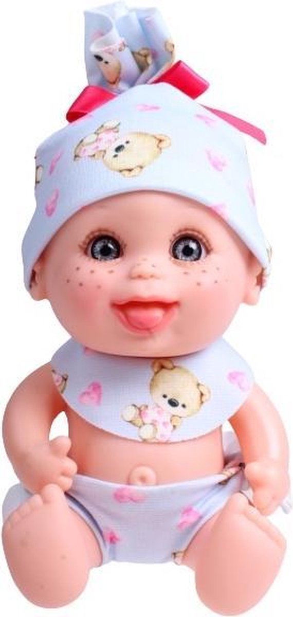 Berjuan Babypop Pecosetes Meisjes 20 Cm Vinyl/textiel Wit/fuchsia