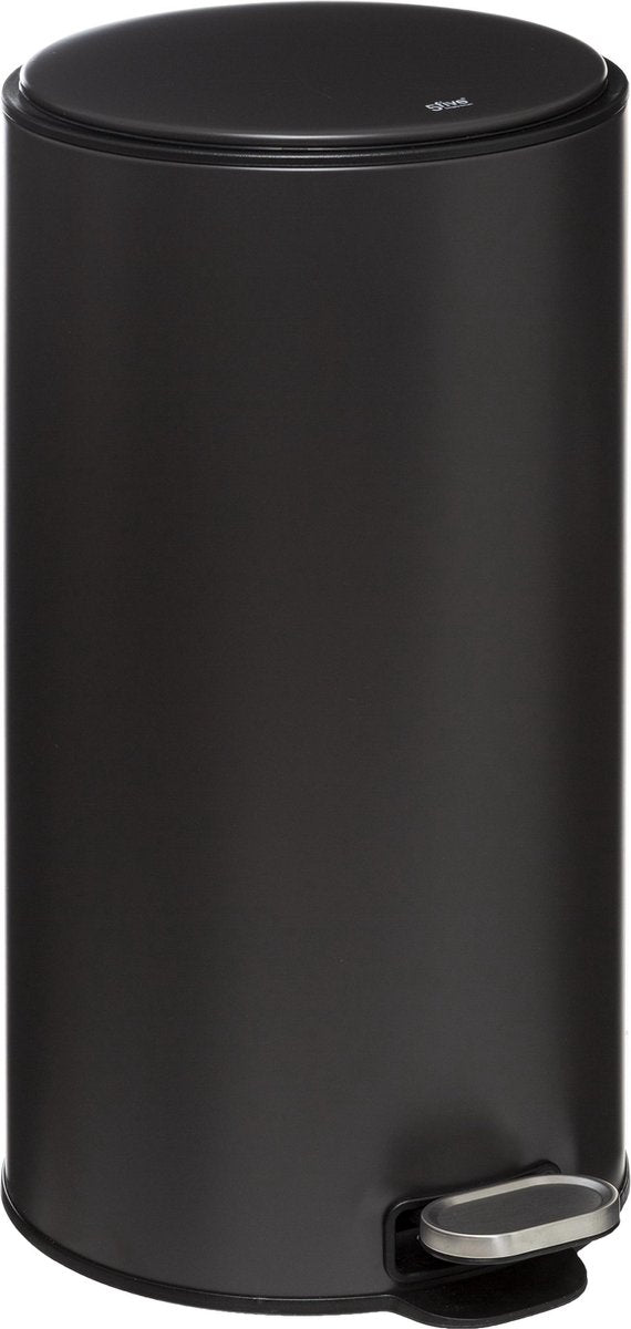 5Five Delta Vuilnisemmer metaal Zwart - Soft close - Anti geur actief koolstoffilter - Uitneembare emmer - 30L - Afvalemmer