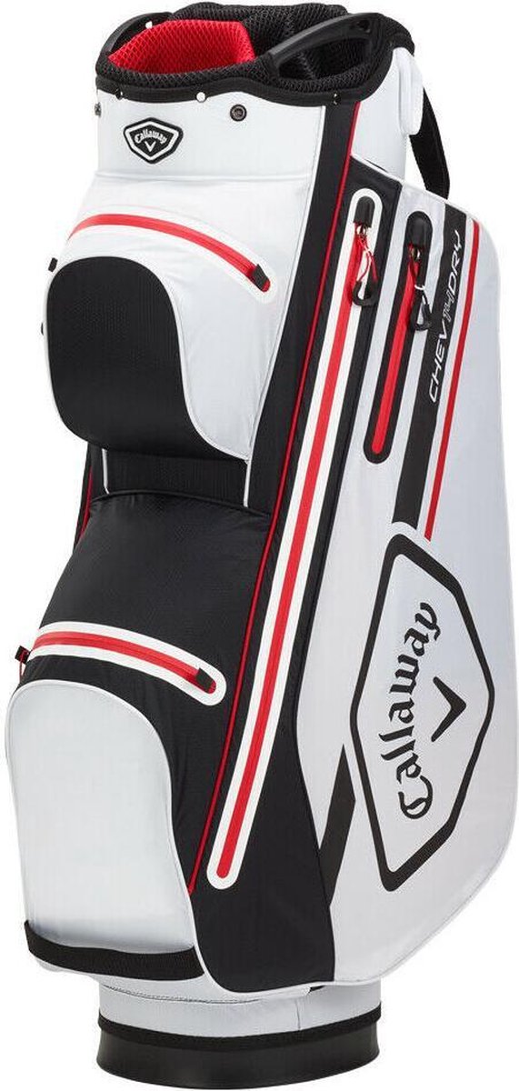 Callaway Chev Dry Cart Bag -  wit/zwart/rood