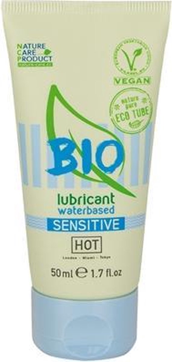 HOT BIO Sensitive Waterbasis Glijmiddel - 50ml | Waterbasis | Vrouwen | Mannen | Smaak | Condooms | Massage | Olie | Condooms |  Pjur | Anaal | Siliconen | Erotische | Easyglide