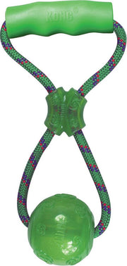 Kong Squeezz Ball Handle L - Hondenspeelgoed - Groen