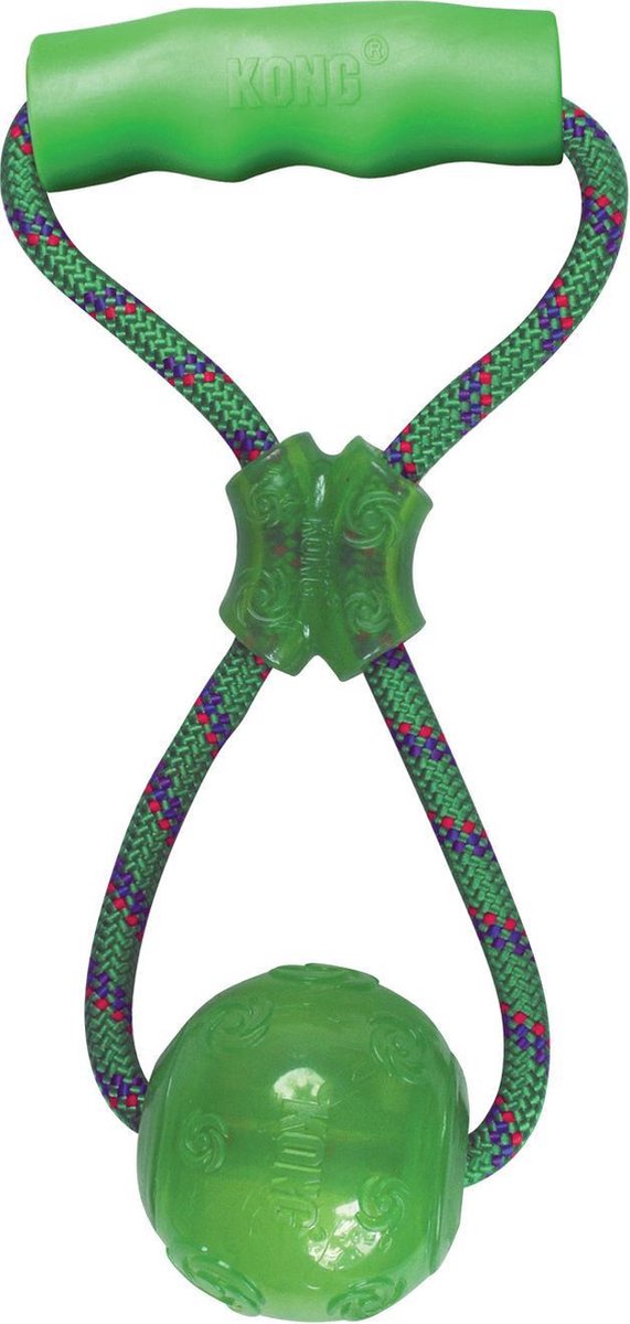 Kong Squeezz Ball Handle L - Hondenspeelgoed - Groen
