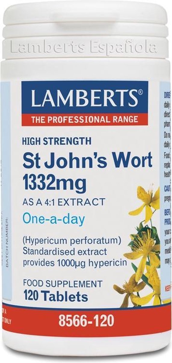 Lamberts St John's Wort One-a-day - 120 Tabletten - Voedingssupplement