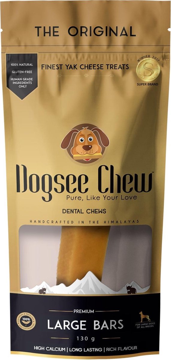Dogsee chew large bars 130 gr