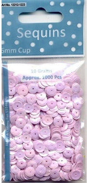 Pailletten facon AB kleur baby roze 6 mm 10 GR 12212-1223. 4 ZAKJES a 1000 STUKS.
