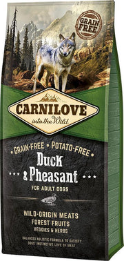 Carnilove Adult granenvrij hondenvoer Eend & Fazant 12kg met 70% vlees!