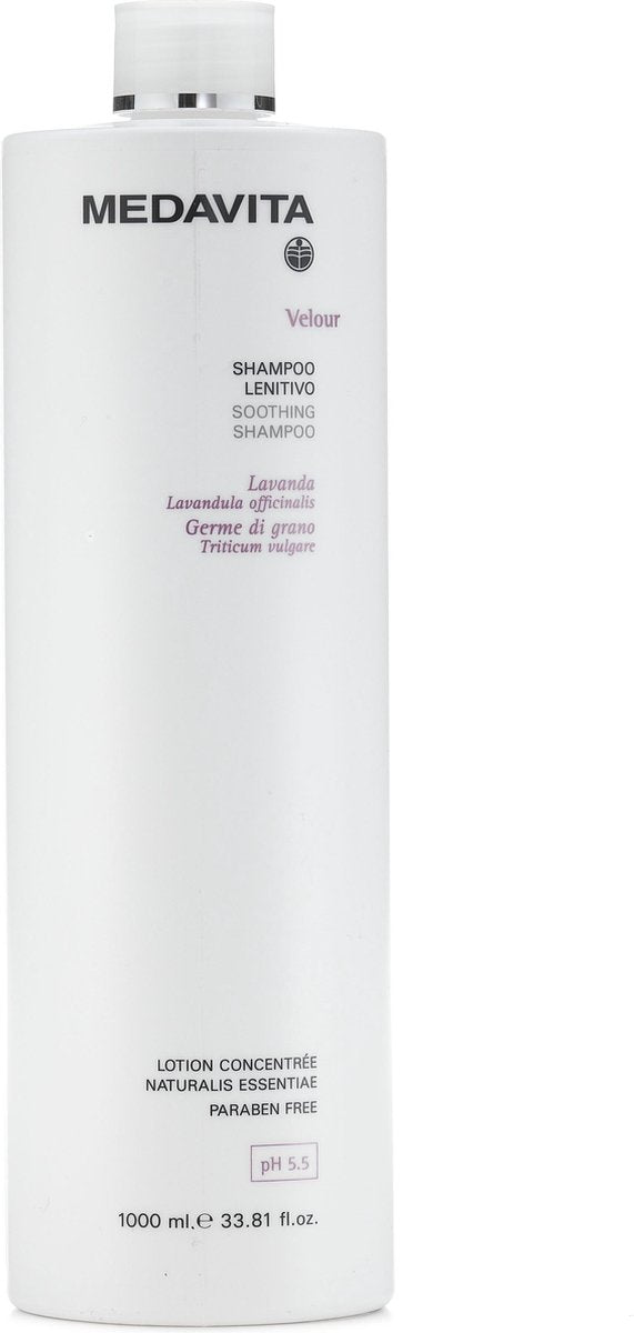 Medavita Velour Soothing Shampoo  Gevoelige Hoofdhuid 1000ml