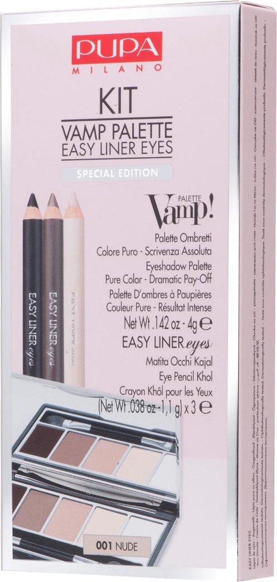 Pupa Vamp! Palette Easy Liner Eyes Kit - Nude Palette 001