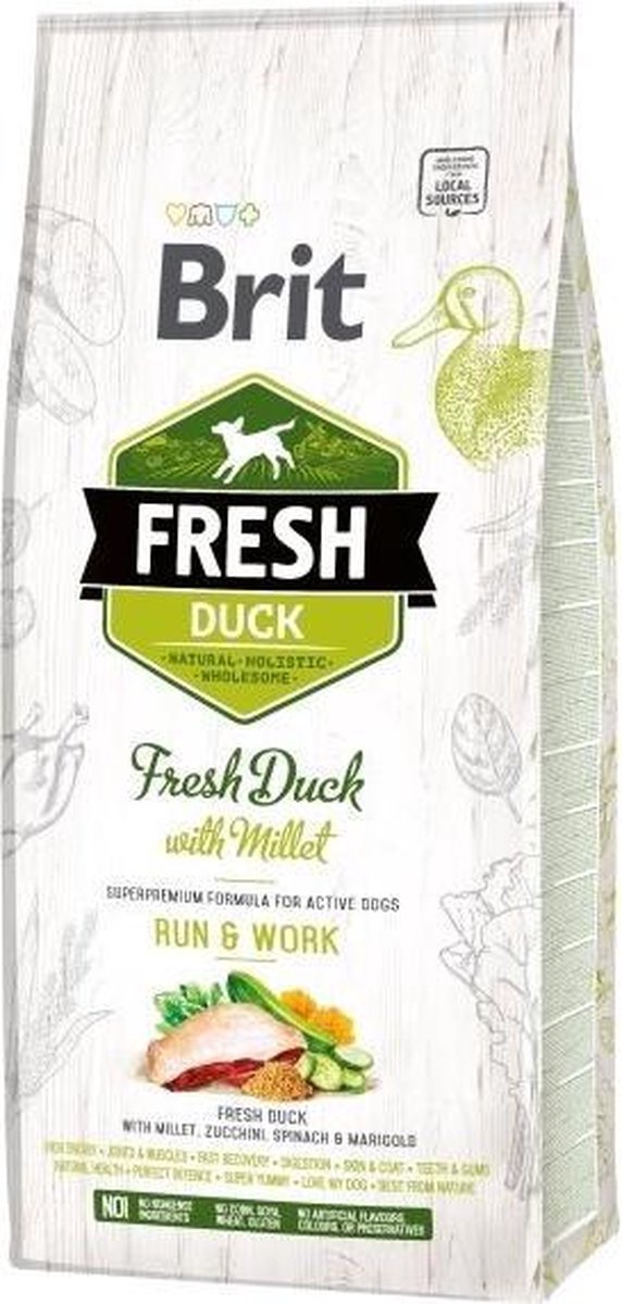 Brit Fresh eend met trosgierst 12kg