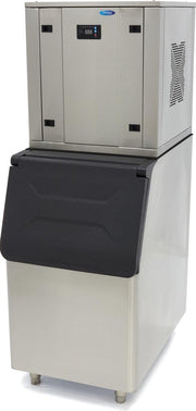 Crushed Ice Machine - 250 kg per 24 uur - 120 kg opslag - RVS - met Waterklep - Watergekoeld - Horeca Schilferijsmachine - Schaafijs - Maxima