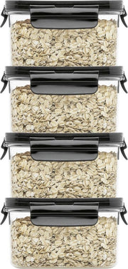 Lock&Lock Modular Vershoudbakjes | Bewaardozen voedsel | Snackdoosjes – Set van 4 stuks – 450 ml – Helder Transparant