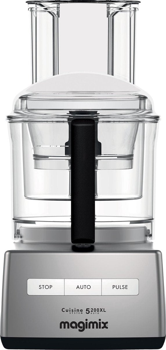 Magimix - Foodprocessor CS 5200XL Mat Chroom - inductiemotor - Professionele messen - 30 jaar motorgarantie