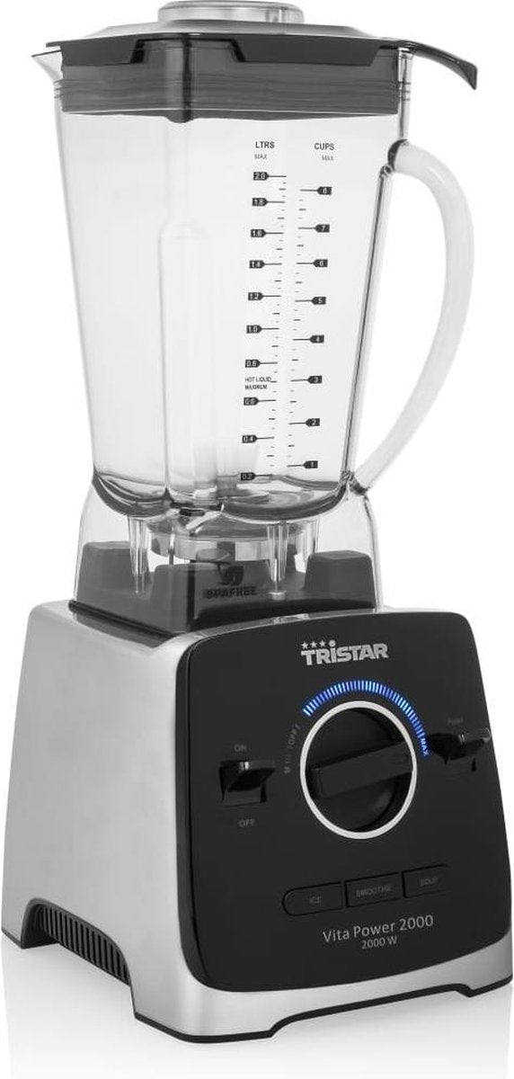 Tristar BL-4473 VitaPower Blender 2000 – 2L BPA vrije tritan blenderkan – 2000 Watt