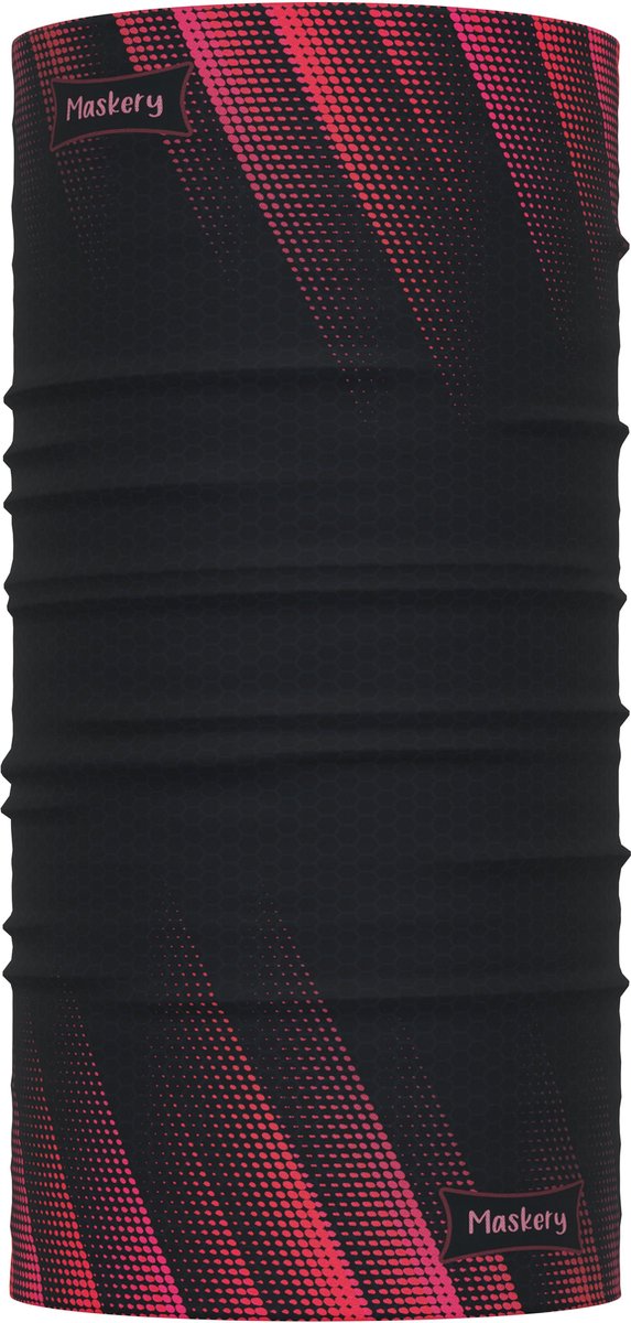Maskery Nekwarmer ZWART & ROOD