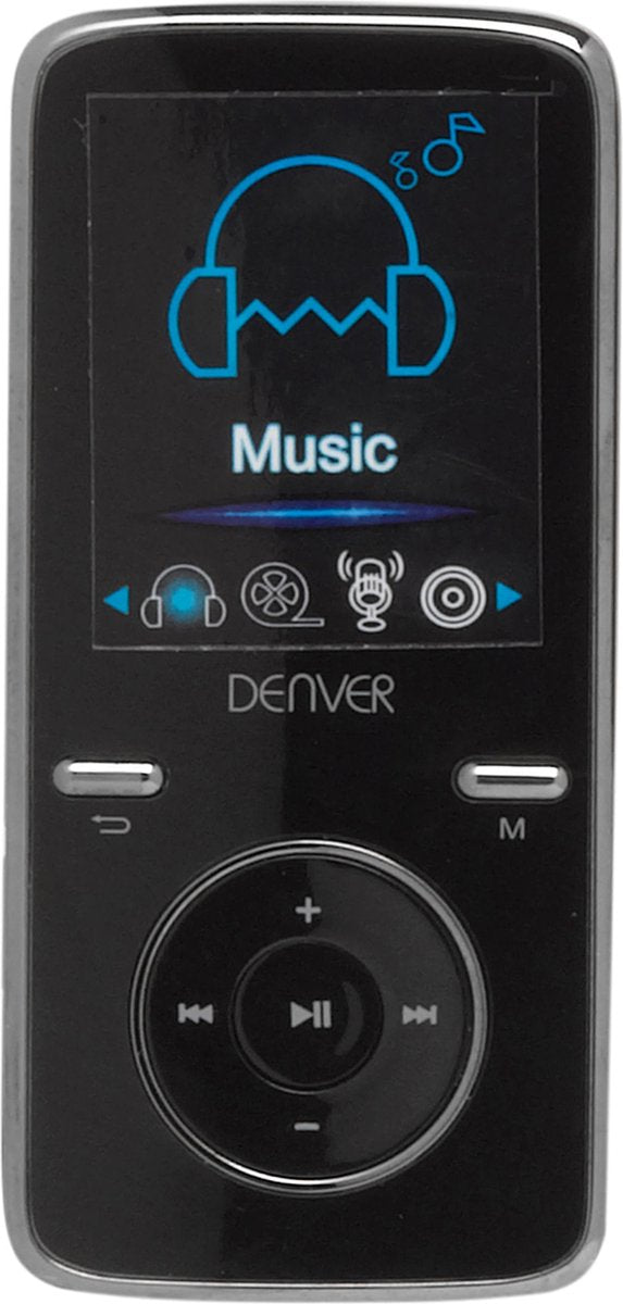 Denver MPG-4054NRC - MP3 speler - MP4 speler - portable speler - 4GB geheugen - Zwart