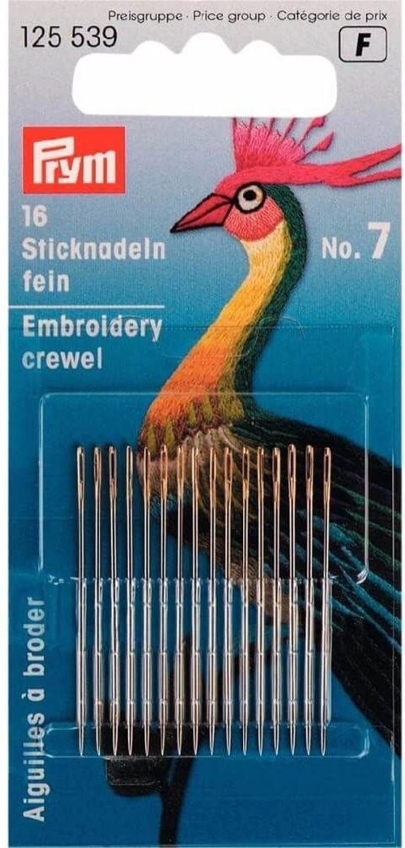 Borduurnaald Crewel Fijn N°7 16 stuks