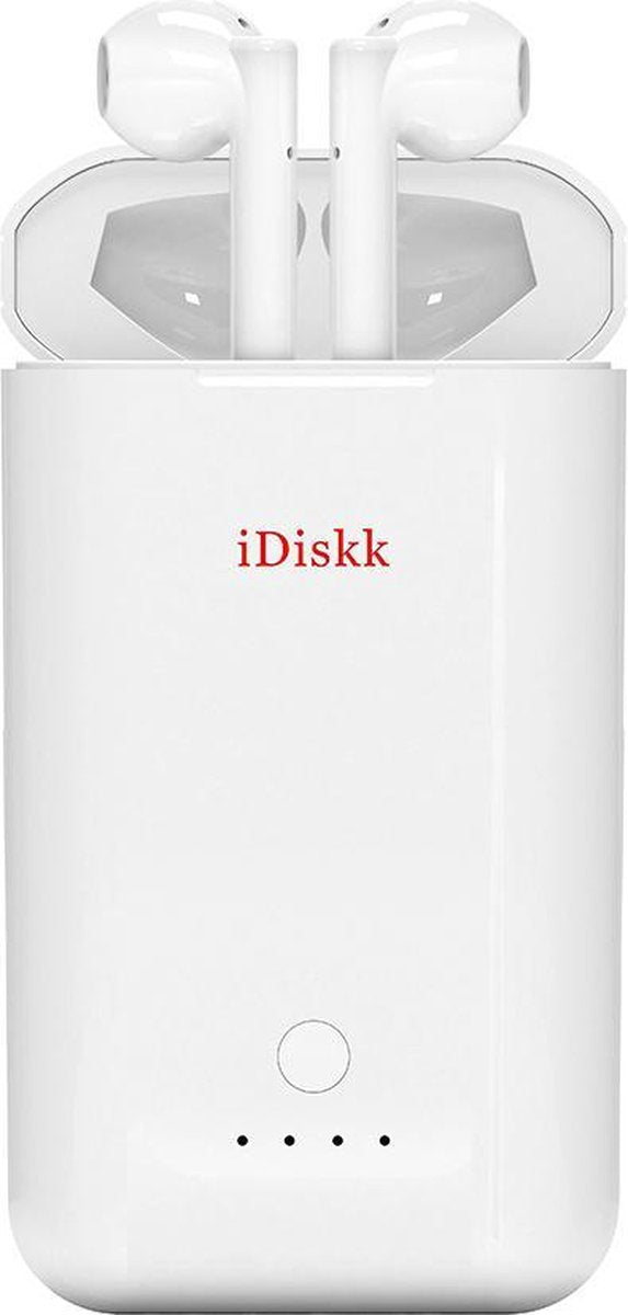 iDiskk TWS bluetooth gaming earbuds - draadloze opladen - in ear oordopjes - iPhone / Android -Wit