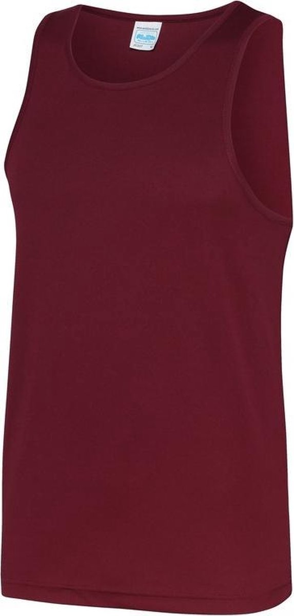 3-Pack Maat L - Sport singlets/hemden bordeaux rood voor heren - Hardloopshirts/sportshirts - Sporten/hardlopen/fitness/bodybuilding - Sportkleding top bordeaux voor mannen