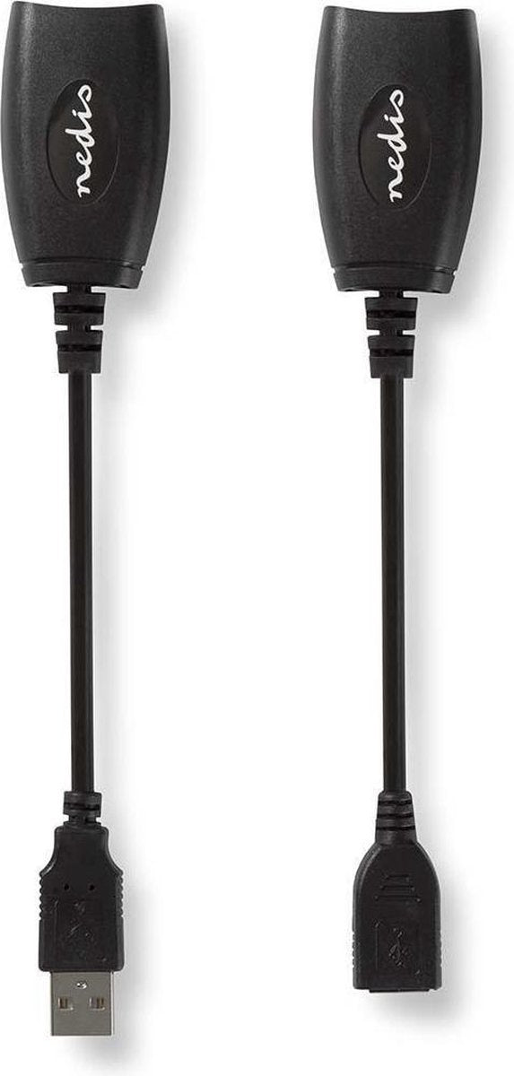 Actieve USB 2.0-verlengkabel | A male - A female | 50 m | Zwart