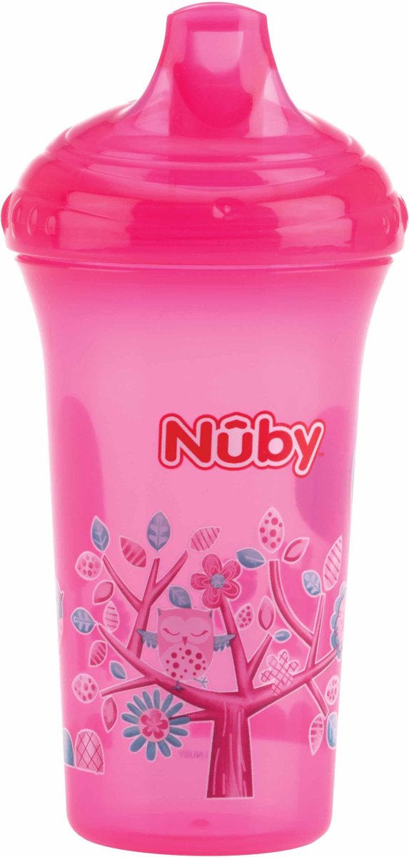 Nûby - Antilekbeker met harde tuit - Roze - 270ml - 9m+