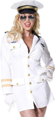"""Officierskostuum uit Top Gun™ voor vrouwen - Verkleedkleding - Small"""