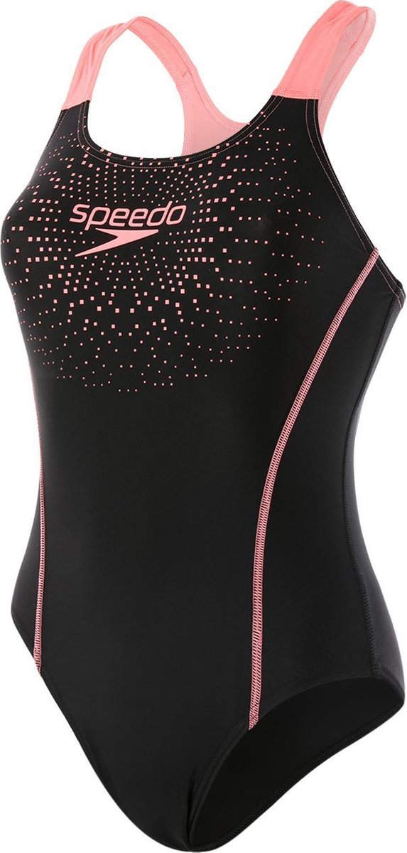 Speedo Gala Logo Medalist Dames Badpak - Zwart - Maat 36