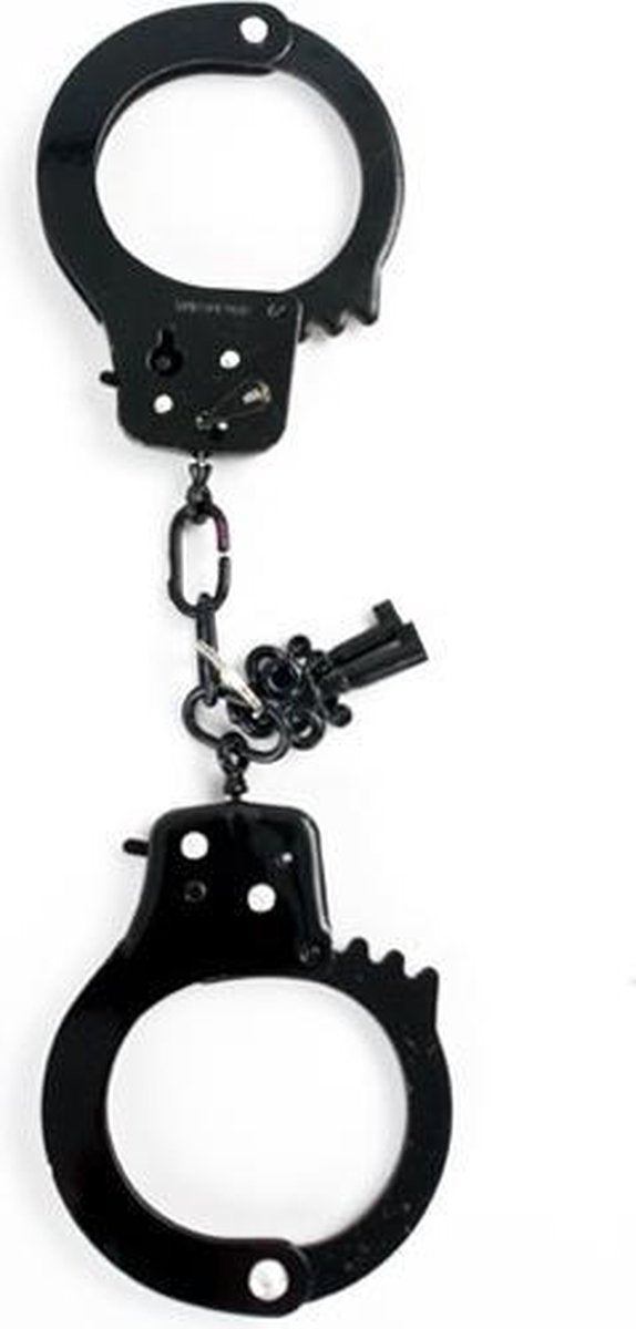 Designer Metal Handcuffs - Black - Bondage Toys - Handcuffs