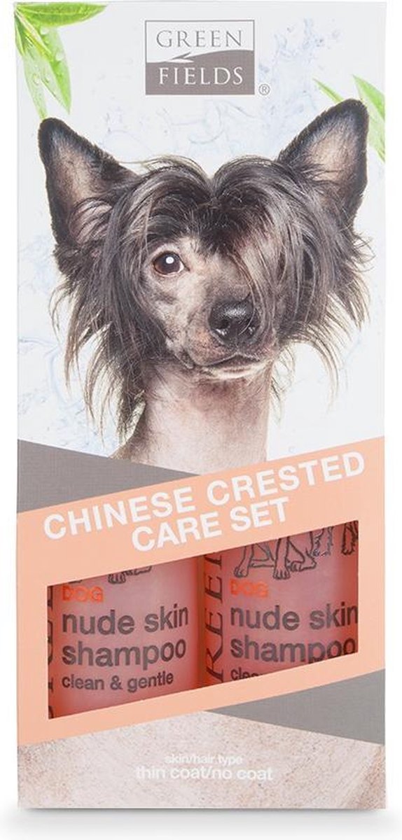 Greenfields Hondenshampoo - Chinese Naakthond Verzorgingsset - 2x250ml