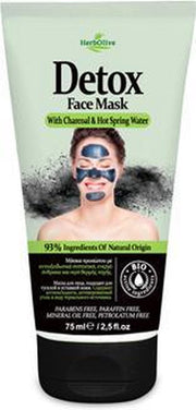 HerbOlive Gezicht Masker Detox *Houtskool & Warm Bronwater* 75ml