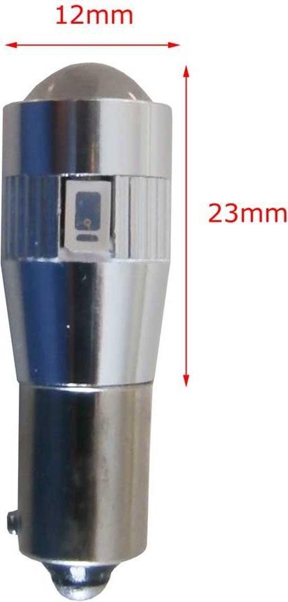 Canbus LED knipperlicht 6 HighPower BAY9s / H21w - wit
