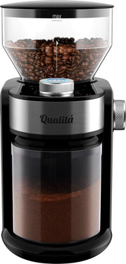 Qualitá Elektrische Koffiemolen – Coffee grinder – Koffie maler – Coffee machine – Koffiemachine – Bonenmaler Electrisch – Met 16 maalinstellingen – Zwart