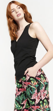 Tanktop met kant - Zwart