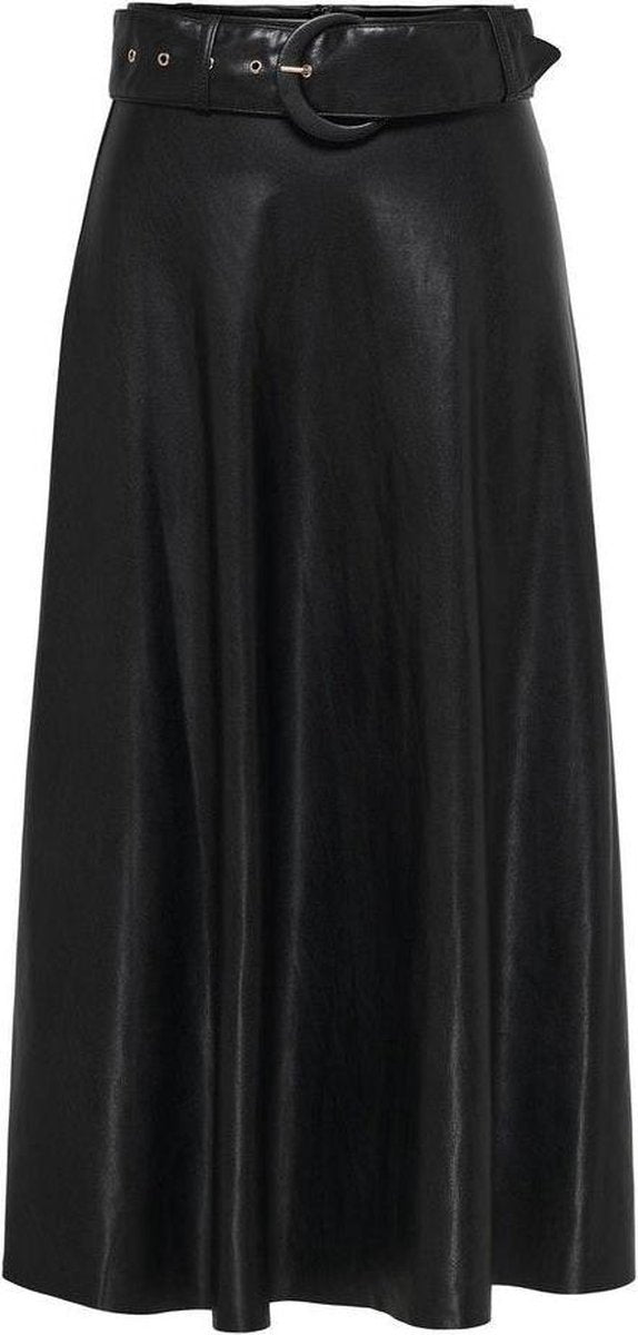 Onqkali Faux Leather Midi Skirt Otw 15210964 Black